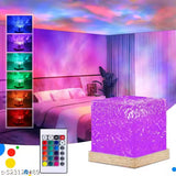 Ocean Wave Projector Night Lamp -3D Water Effect LED Light | Romantic Crystal Table Lamp for Bedroom, Relaxation
