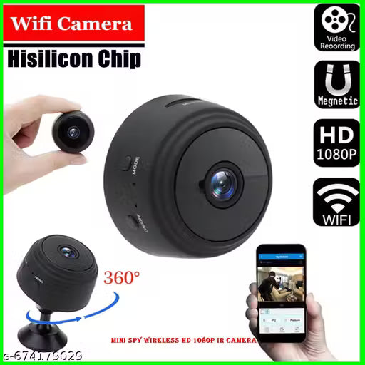Spy Mini WiFi Camera 1080P HD – Wireless Hidden Security Cam with 120° Wide Angle | Portable Battery Powered Surveillance Camera for Home & Office