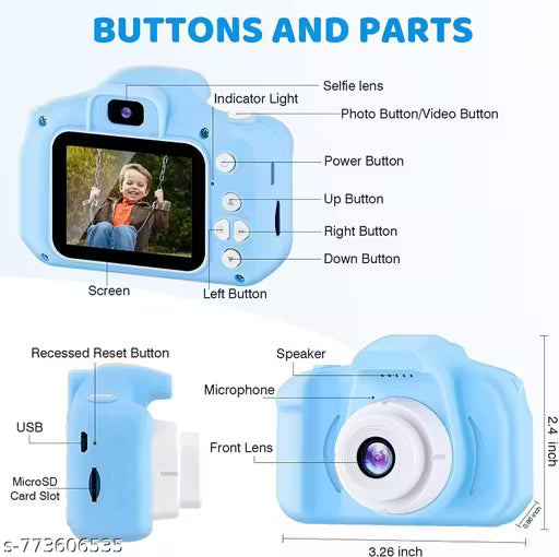 Kids Digital Camera 20MP 1080P – Fun HD Video Camera for Boys & Girls (Age 4–12) | Multicolor Toy Camera for Birthday & Christmas Gifts