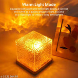Ocean Wave Projector Night Lamp -3D Water Effect LED Light | Romantic Crystal Table Lamp for Bedroom, Relaxation