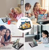 Mobile Screen Magnifier 3D HD - Foldable Phone Screen Enlarger Stand | Eye Protection Videoo Viewing Holder for Android & iPhone