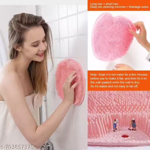 Silicone Foot Scrubber Mat for Shower – Deep Cleaning, Massage & Dead Skin Removal | Anti-Slip Foot Cleaner with Suction Cups