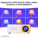 Mini Portable Projector – HD LED Pocket Projector for Home Theater, Movies & Gaming | Compact Multimedia Projector for Mobile & Laptop