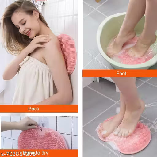 Silicone Foot Scrubber Mat for Shower – Deep Cleaning, Massage & Dead Skin Removal | Anti-Slip Foot Cleaner with Suction Cups